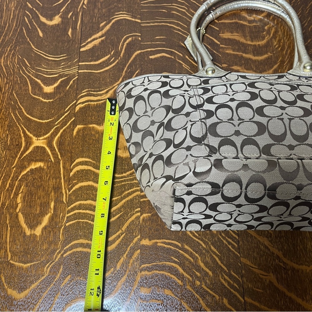 Coach Bleeker Signature Floral and Gold Tote Bag - Picture 14 of 14